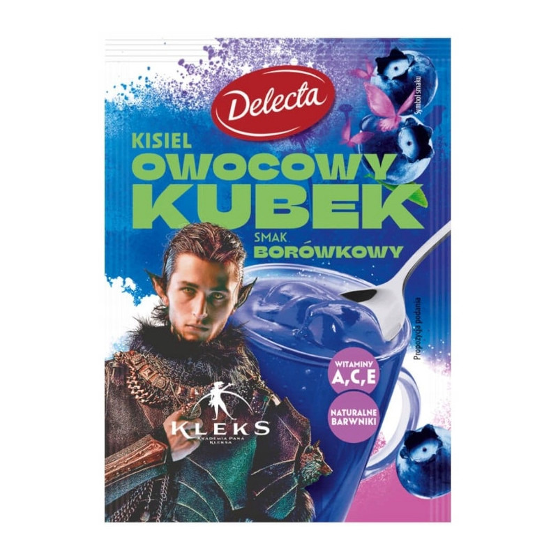 KISIEL OWOCOWY KUBEK BORÓWKOWY BORÓWKA z witaminami AKADEMIA PANA KLEKSA x1