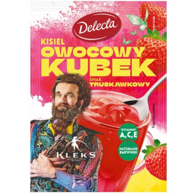 KISIEL OWOCOWY KUBEK TRUSKAWKOWY z witaminami TRUSKAWKA AKADEMIA PANA KLEKS