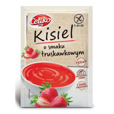 KISIEL TRUSKAWKOWY 40g BEZ CUKRU BezGLUTENU Celiko