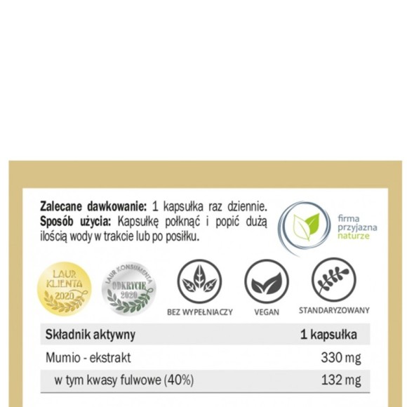 Yango MUMIO SHILAJIT 40% KWASÓW FELUROWYCH wsparcie