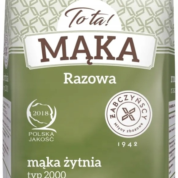 TOTA MĄKA ŻYTNIA RAZOWA typ 2000 grubo mielona odżywcza