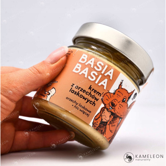 BASIA KREM ORZECHOWY Z ORZECHÓW LASKOWYCH 100% orzechy !!! bez CUKRU 210g BASIA KREM ORZECHOWY Z ORZECHÓW LASKOWYCH 100% orzechy !!! bez CUKRU 210g