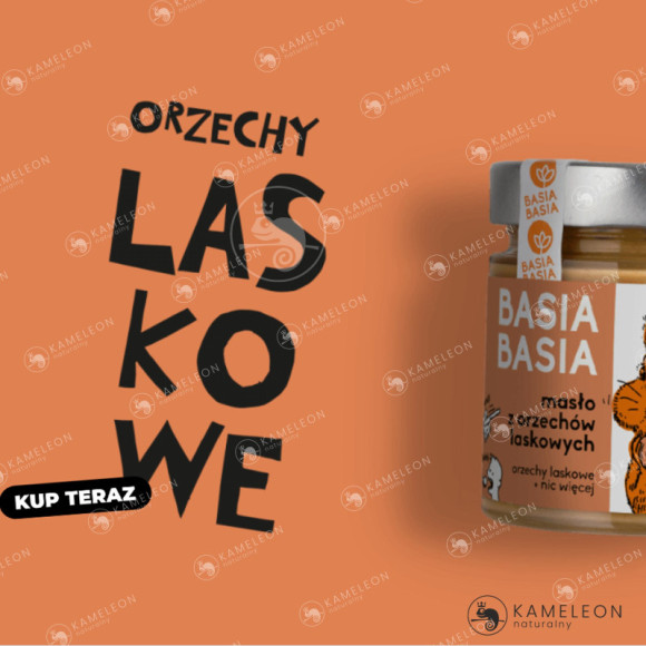 BASIA KREM ORZECHOWY Z ORZECHÓW LASKOWYCH 100% orzechy !!! bez CUKRU 210g BASIA KREM ORZECHOWY Z ORZECHÓW LASKOWYCH 100% orzechy !!! bez CUKRU 210g