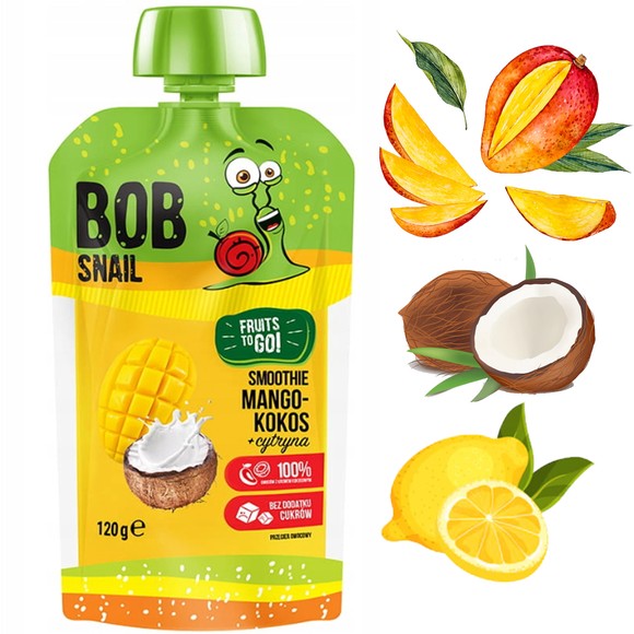BOB SNAIL MUS PRZECIER smoothie BANAN TRUSKAWKA 120g KRÓTKA