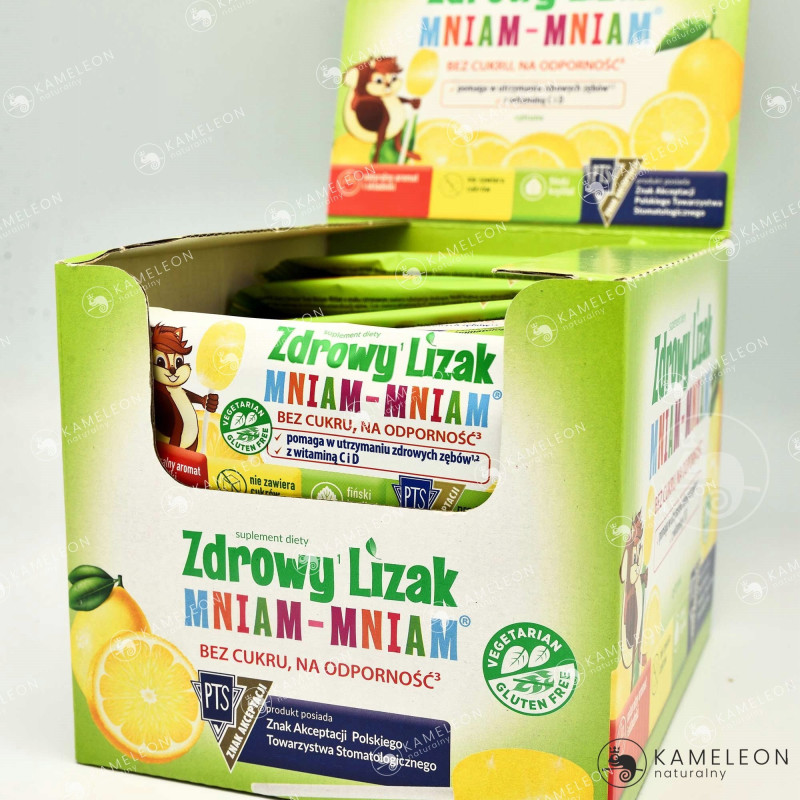 LIZAK CYTRYNOWY z witaminami C i D MNIAM MNIAM CYTRYNA 40szt STARPHARMA