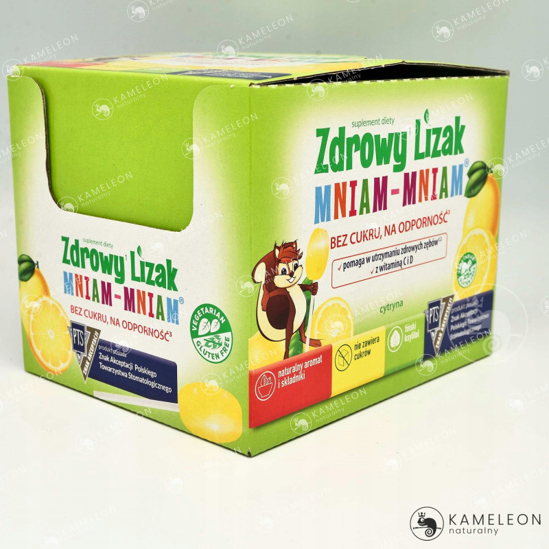 LIZAK CYTRYNOWY z witaminami C i D MNIAM MNIAM CYTRYNA 40szt STARPHARMA