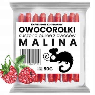 KAMELEON KULINARNY ROLLSY OWOCOWE OWOCOROLKI MALINOWA