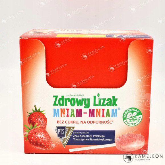 LIZAK TRUSKAWKA Truskawkowy ZAWIERA WITAMINY C i D 40 sztuk STARPHARMA LIZAK TRUSKAWKA Truskawkowy ZAWIERA WITAMINY C i D 40 sztuk STARPHARMA