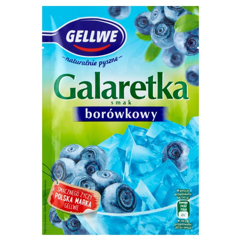 GALARETKA mocno owocowy smak BORÓWKI BORÓWKOWY BORÓWKA