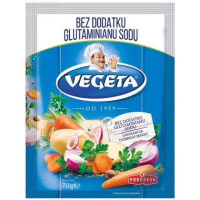 VEGETA BEZ DODATKU GLUTAMINIANU SODU niebieska 70g PODRAVKA