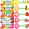 ZDROWY LIZAK ŁEZKA KULKA bez cukru YUM EARTH LOLLIPOP BUNNY NINJA mix 24szt