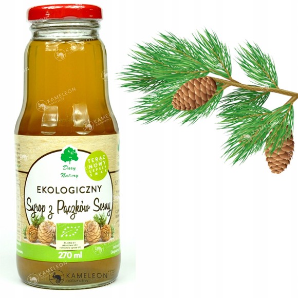SYROP Z PĄCZKÓW SOSNY ekologiczny EKO 270ml 0,27L butelka