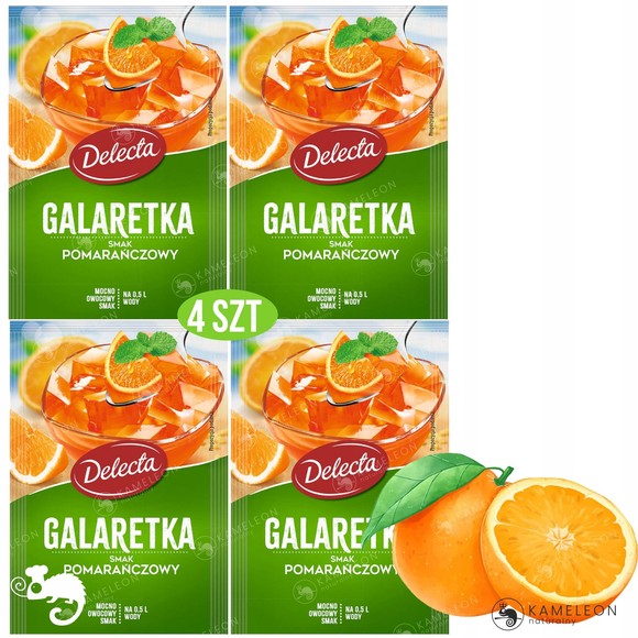 Delecta GALARETKA POMARAŃCZOWA smak pomarańczowy 70g