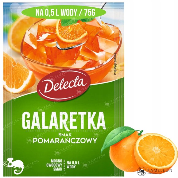 Delecta GALARETKA POMARAŃCZOWA smak pomarańczowy 70g