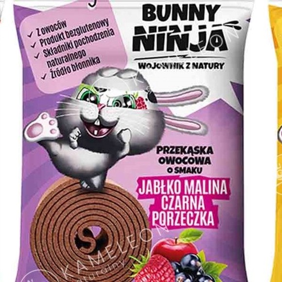 BUNNY NINJA przekąska owocowa dla dzieci ROLLS JABŁKO