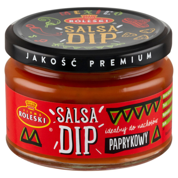 DIP SALSA SOS PAPRYKOWY do nachosów czipsów paluszków W SŁOIKU 240g ROLESKI DIP SALSA SOS PAPRYKOWY do nachosów czipsów paluszków W SŁOIKU 240g ROLESKI