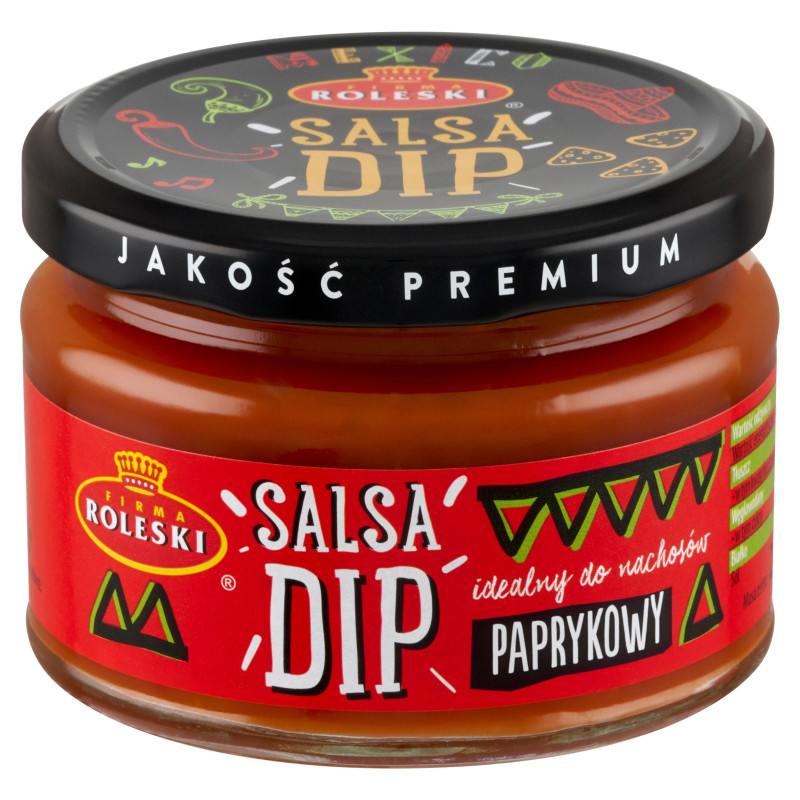 DIP SALSA SOS PAPRYKOWY do nachosów czipsów paluszków W SŁOIKU 240g ROLESKI