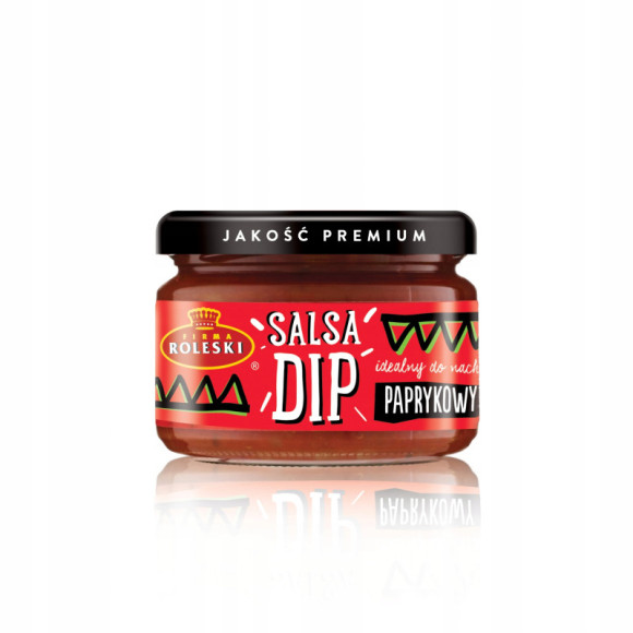 DIP SALSA SOS PAPRYKOWY do nachosów czipsów paluszków W SŁOIKU 240g ROLESKI DIP SALSA SOS PAPRYKOWY do nachosów czipsów paluszków W SŁOIKU 240g ROLESKI