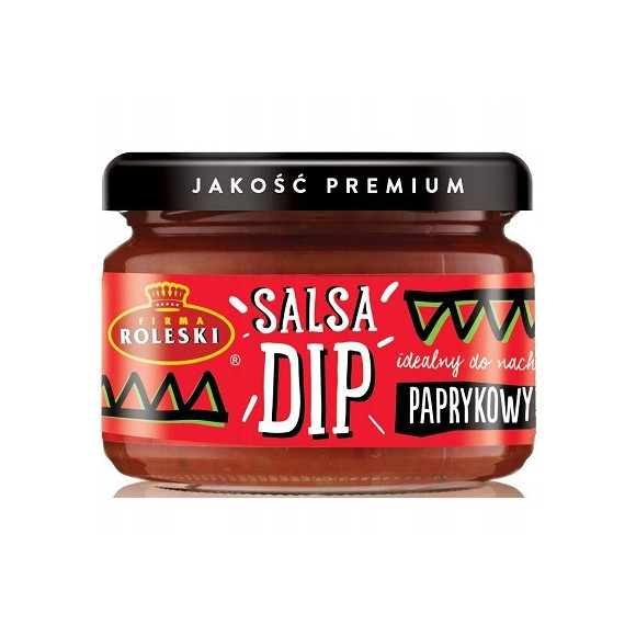 DIP SALSA SOS PAPRYKOWY do nachosów czipsów paluszków W SŁOIKU 240g ROLESKI DIP SALSA SOS PAPRYKOWY do nachosów czipsów paluszków W SŁOIKU 240g ROLESKI