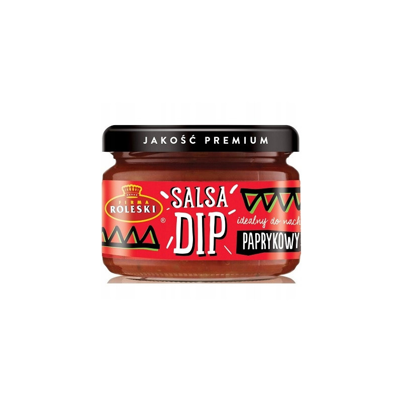 DIP SALSA SOS PAPRYKOWY do nachosów czipsów paluszków W SŁOIKU 240g ROLESKI