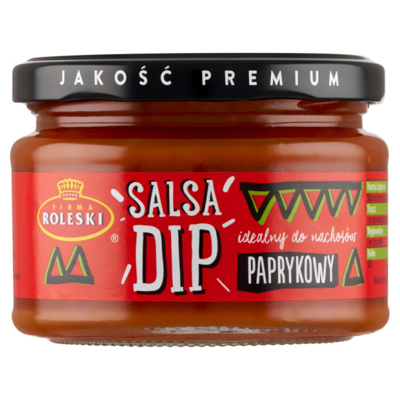 DIP SALSA SOS PAPRYKOWY do nachosów czipsów paluszków W SŁOIKU 240g ROLESKI DIP SALSA SOS PAPRYKOWY do nachosów czipsów paluszków W SŁOIKU 240g ROLESKI
