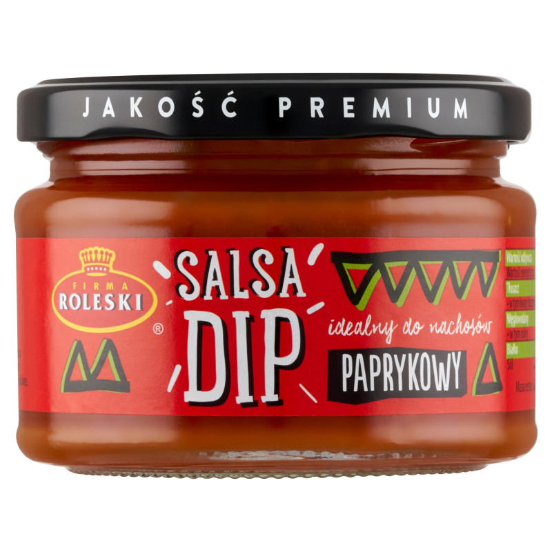 DIP SALSA SOS PAPRYKOWY do nachosów czipsów paluszków W SŁOIKU 240g ROLESKI