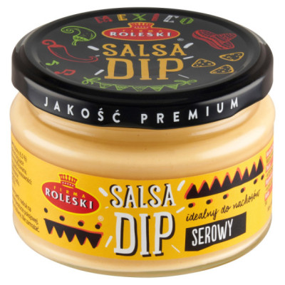 DIP SEROWY SALSA SEROWA do nachosów czipsów paluszków W SŁOIKU 240g ROLESKI