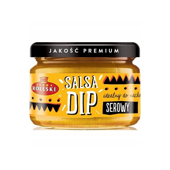 DIP SEROWY SALSA SEROWA do nachosów czipsów paluszków W SŁOIKU 240g ROLESKI DIP SEROWY SALSA SEROWA do nachosów czipsów paluszków W SŁOIKU 240g ROLESKI