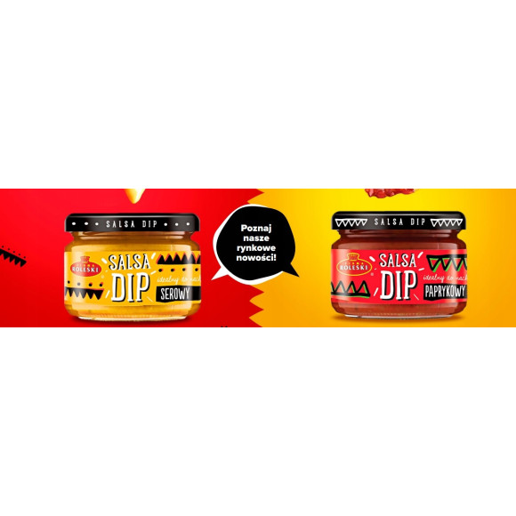 DIP SEROWY SALSA SEROWA do nachosów czipsów paluszków W SŁOIKU 240g ROLESKI DIP SEROWY SALSA SEROWA do nachosów czipsów paluszków W SŁOIKU 240g ROLESKI