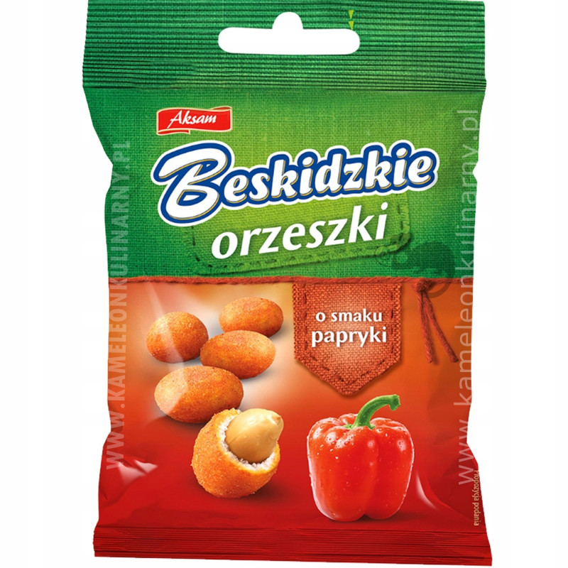 BESKIDZKIE ORZESZKI ZIEMNE Wasabi Paprykowe Ser Cebulka MIX 3 SMAKÓW 0,21KG