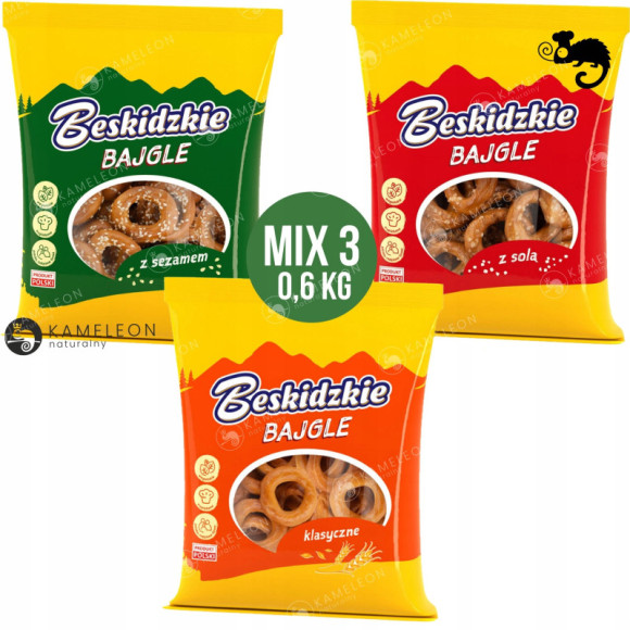 BESKIDZKIE BAJGLE KLASYCZNE 200g 0,2KG CHRUPIĄCE WYPIEKANE WEGAŃSKIE wege