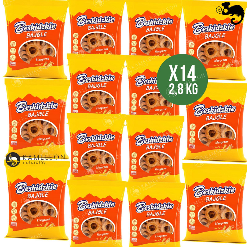 BESKIDZKIE BAJGLE KLASYCZNE 200g 0,2KG CHRUPIĄCE WYPIEKANE WEGAŃSKIE wege
