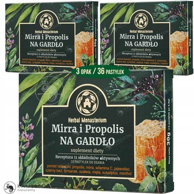 MIRRA I PROPOLIS NA GARDŁO tabletki  12szt HERBAL