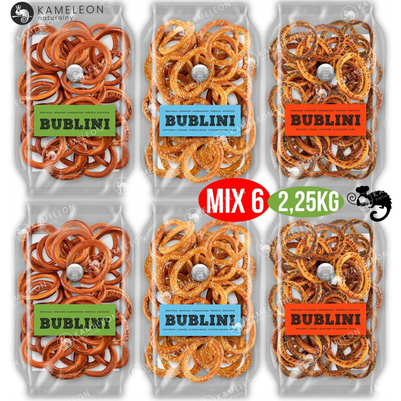 OBWARZANKI Z MAKIEM makowe SEZAMEM sezamowe KLASYCZNE 375G x6szt MIX 2,25KG
