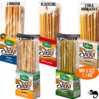SALZA STICKS GRISSINI PALUCHY PALUSZKI CHLEBOWE mix smaków 5 paczek 1,1KG
