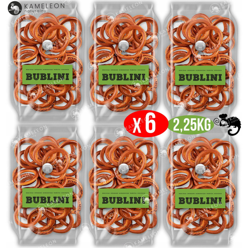 TERA OBWARZANKI KLASYCZNE BUBLINI ręcznie robione 375G x 6szt 2,25KG