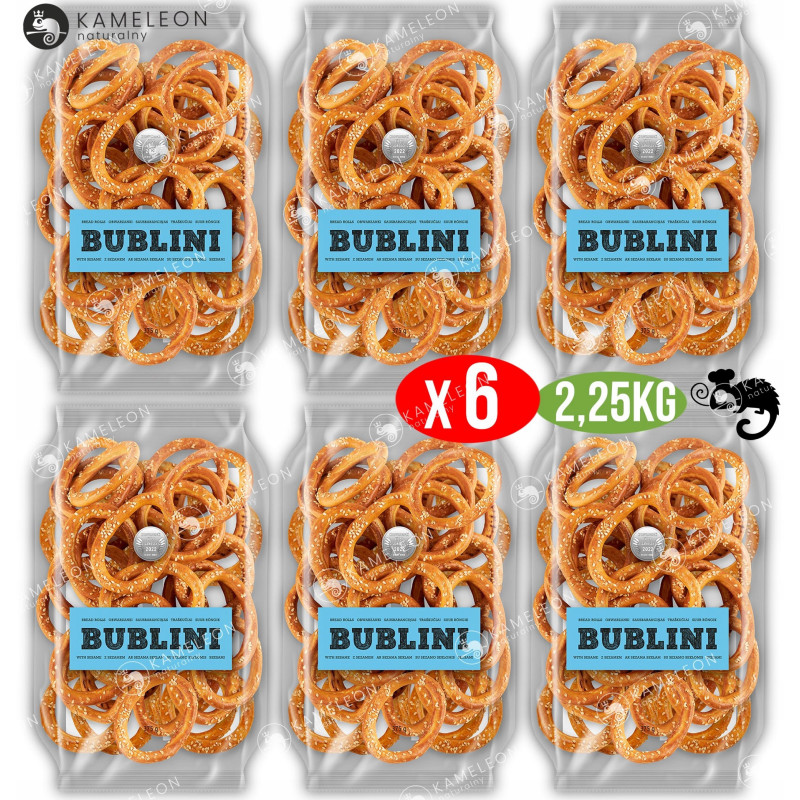 TERA OBWARZANKI Z SEZAMEM SEZAMOWE BUBLINI ręcznie robione 375G x6 2,25KG