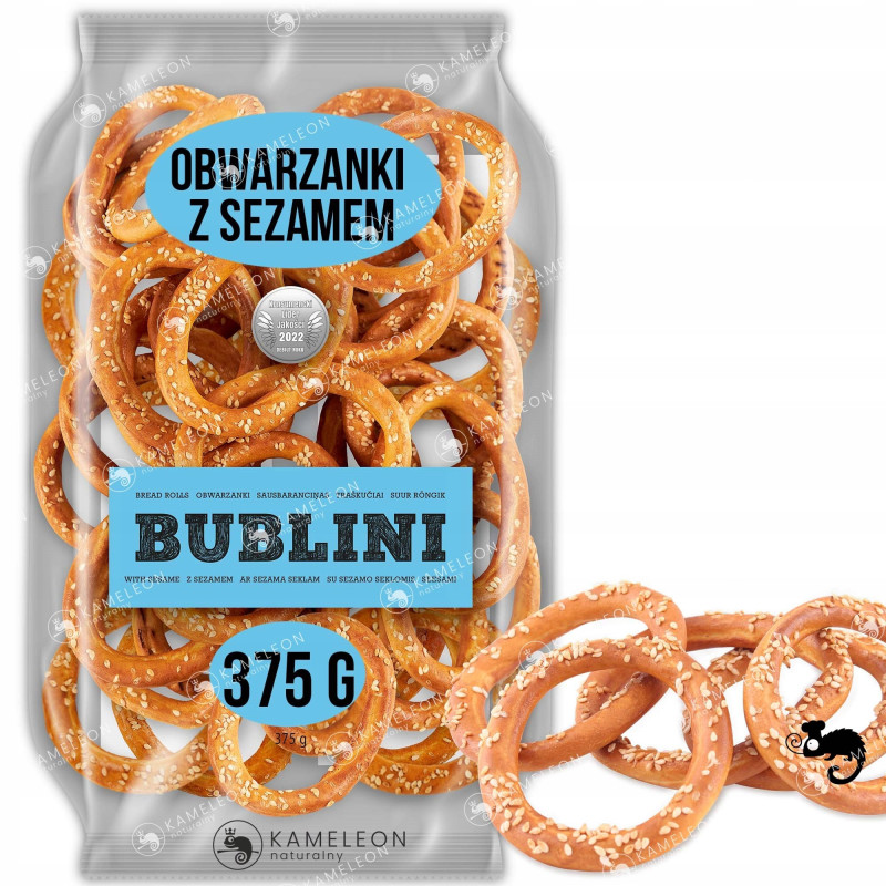 TERA OBWARZANKI Z SEZAMEM SEZAMOWE BUBLINI ręcznie robione 375G x6 2,25KG