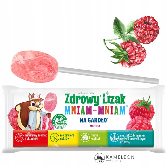 Starpharma ZDROWY LIZAK malinowy NA GARDŁO dla dzieci bez