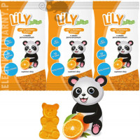 LILY JELLIES ŻELKI BEZ CUKRU WITAMINAMI smak POMARAŃCZOWE POMARAŃCZA 30g x3