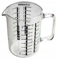 DZBANEK SZKLANY do gotowania mierzenia MIARKA 1L 1000ML
