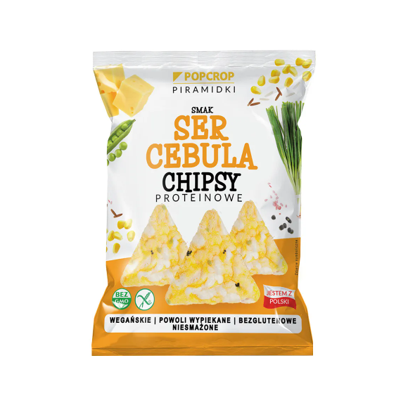 POPCROP Piramidki proteinowe serowo-cebulowe BEZ GLUTENU 60