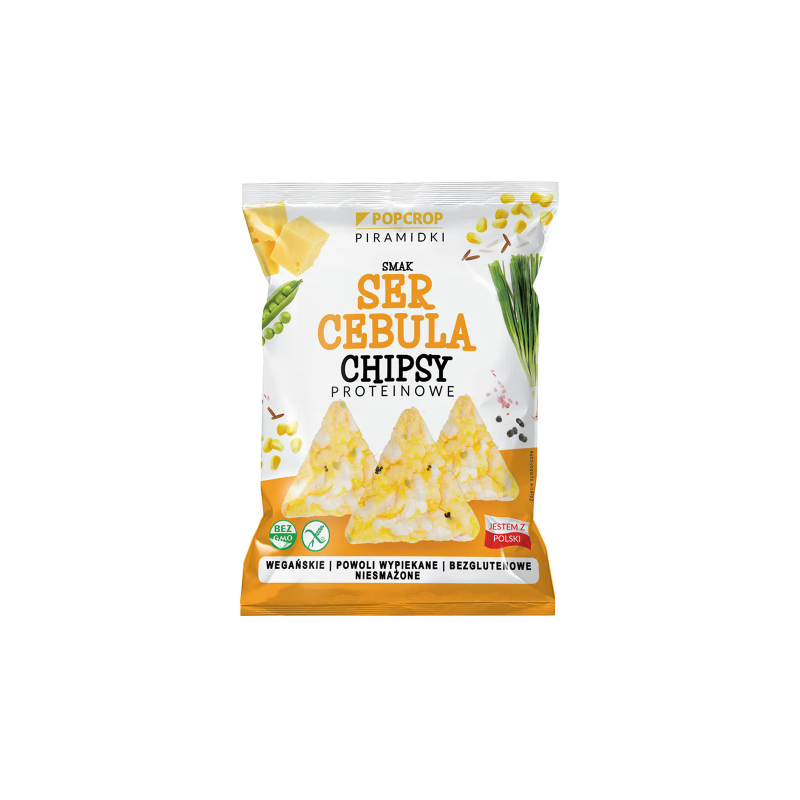 POPCROP Piramidki proteinowe serowo-cebulowe BEZ GLUTENU 60