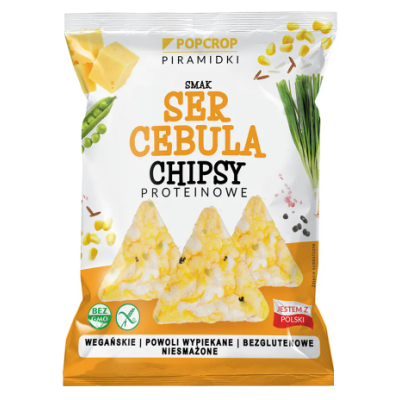POPCROP Piramidki proteinowe serowo-cebulowe BEZ GLUTENU 60