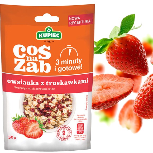 Kupiec COŚ NA ZĄB - OWSIANKA TRUSKAWKAMi Truskawkowa 50g
