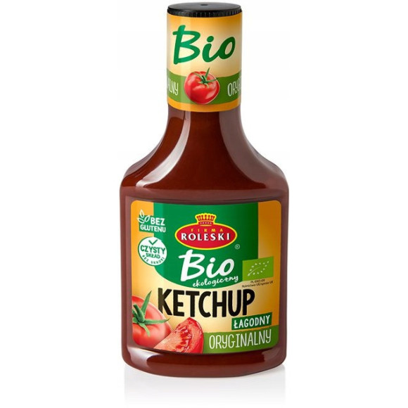 EKO KETCHUP ORYGINALNY Łagodny Pomidorowy bez glutenu BIO 340g ROLESKI EKO KETCHUP ORYGINALNY Łagodny Pomidorowy bez glutenu BIO 340g ROLESKI