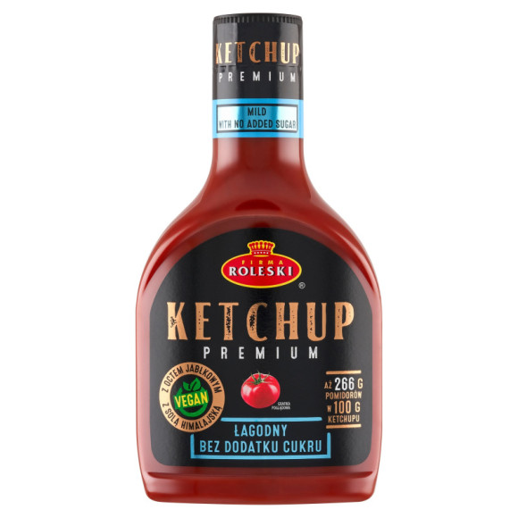 KETCHUP ŁAGODNY PREMIUM !! bez dodatku cukru !! CZYSTY SKŁAD 425g ROLESKI KETCHUP ŁAGODNY PREMIUM !! bez dodatku cukru !! CZYSTY SKŁAD 425g ROLESKI