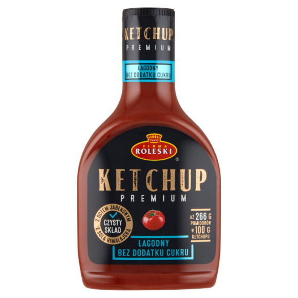 KETCHUP ŁAGODNY PREMIUM !! bez dodatku cukru !! CZYSTY SKŁAD 425g ROLESKI KETCHUP ŁAGODNY PREMIUM !! bez dodatku cukru !! CZYSTY SKŁAD 425g ROLESKI