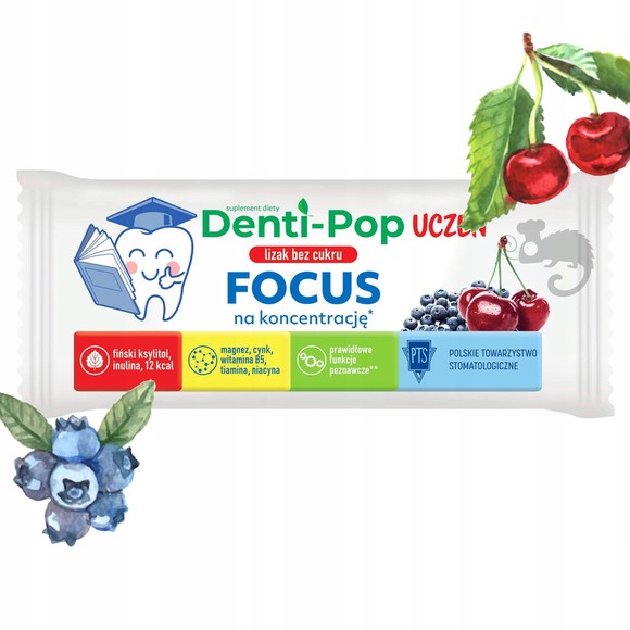 Starpharma ZDROWY LIZAK Denti-Pop Uczeń FOCUS na