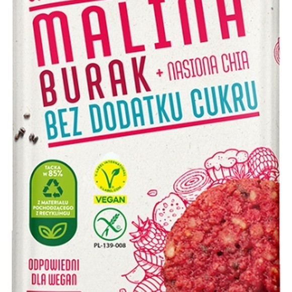 BOX wegańskie CIASTKA CIASTECZKA MALINA BURAK CHIA bez